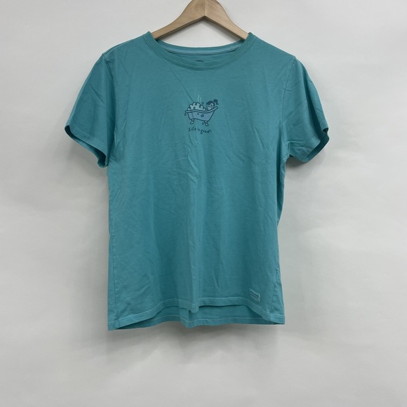 Life Is Good Tops - Life Is Good Spa Bubble bath Graphic  Short Sleeve Medium T-Shirt